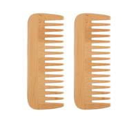 Lot De 2 Peignes À Cheveux À Dents Larges, Peigne À Cheveux À Dents Larges En Bois, Peigne À Friser En Bois, Peigne À Cheveux Antistatique Pour Peigner, Coiffer Et Couper