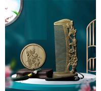 Lot de 2 peignes à cheveux bouclés avec miroir rond