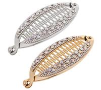 Lot de 2 peignes à cheveux bouclés pour queue de cheval - Accessoires de coiffure pour femme - Chouchous en velours pour bandeau, épingles à cheveux pour femme