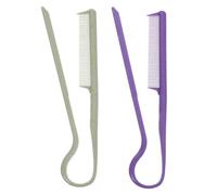 Lot de 2 peignes à cheveux en plastique résistants, for lisser les cheveux, à dents fines, for cheveux noueux, for la maison, les voyages et les activités professionnelles(Assorted Color)