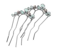 Lot de 2 peignes à cheveux français, épingles à cheveux vintage en forme de U avec perles florales, fourchettes à cheveux for mariage, prise sécurisée à 4 griffes for femmes, maintien doux for des che