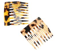 Lot de 2 peignes à cheveux français pour chignons - Petits peignes à cheveux pour femme - Accessoires de coiffure décoratifs - Marron