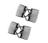 Lot de 2 peignes à cheveux magiques réglables - Double peigne extensible - Sans pli - Épingles à cheveux doubles - Peignes magiques pour femme