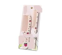 Lot de 2 peignes à cheveux mignons en forme de fraise for filles, coiffure portable(2pcs peach)