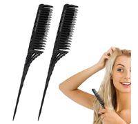 Lot de 2 peignes à cheveux, peigne à toupet, peigne à dos de coiffeur, peigne à cheveux antistatique, peigne à queue de rat pour femmes, peigne à dos volume