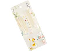 Lot de 2 peignes à cheveux pour enfants - Motif animaux de dessin animé - Avec queue pointue - Dents larges - Peigne à dents fines