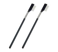 Lot de 2 peignes à cils, peigne à cils en acier, séparateur de cils, outil de levage de cils, outils de maquillage pour femmes et filles, accessoires de beauté, applicateur de maquillage, noir
