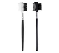Lot de 2 peignes à œil double face pour chien, brosse de toilettage à double tête, outil multifonction pour petits animaux domestiques, chats, chiens, enlever les croûtes, les déchirures d'animaux