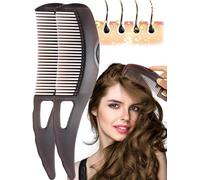 Lot de 2 peignes antipelliculaires 2024 à dents creuses pour réduire les poux du cuir chevelu - 21 x 5,3 cm - Lavable - Petit peigne pour homme et femme