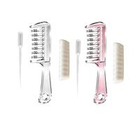 Lot de 2 peignes applicateurs d'huile de cuir chevelu rechargeables | Peigne applicateur de sérums pour cuir chevelu portable, sans désordre, précis avec tube de réhydratation et couvercle