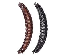 Lot de 2 peignes banane pour queue de cheval - Accessoire de pince longue pour femme