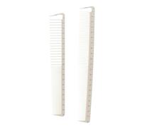 Lot de 2 peignes de coupe de cheveux professionnels blancs pour salon de coiffure, peignes de coiffure, peignes de coiffure, outils de barbier