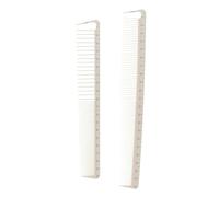 Lot de 2 peignes de coupe de cheveux professionnels blancs pour salon de coiffure, peignes de coiffure, peignes de coiffure, outils de coiffage