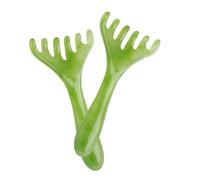 Lot de 2 peignes de massage Meridian à cinq griffes en résine pour cuir chevelu, grattoir de massage à dents larges, outils Guas-ha pour manuel, relaxation profonde, soulagement