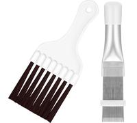 Lot de 2 peignes de nettoyage pour condensateur - Peigne à lamelles - En acier inoxydable - Pour sèche-linge à pompe à chaleur, sèche-linge, climatiseurs, réfrigérateurs