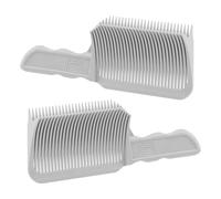 Lot de 2 peignes de positionnement dégradé, peignes ergonomiques pour coupe de cheveux, peigne de coupe de cheveux plat/incurvé pour estomper les décolorations pour la maison, le salon