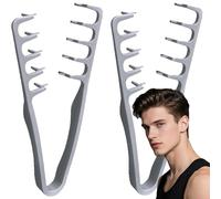 Lot de 2 peignes de texture pour cheveux volumineux et coiffage - Peigne démêlant à dents larges et outil de volume avec correcteur de partie de cheveux ABS pour frange et booster de volume de