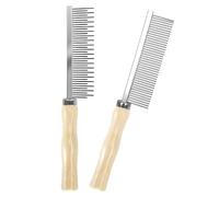 Lot de 2 peignes démêlants pour chats et chiens - Peigne à dents circulaires modifiées pour chats à poils longs et courts