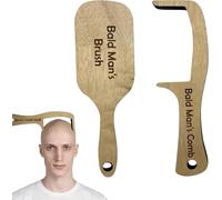 Lot de 2 peignes et brosses pour homme chauve, peigne chauve, peigne pour homme chauve, peigne amusant sans poils, un outil amusant pour les farces chauves et le rire, un peigne pour les amis aux