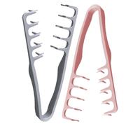 Lot de 2 peignes texturés à dents larges, outil de volumisation des racines, peignes à friser, design sans, accessoire de toilettage lisse pour couvrir les frange et gonfler le haut de la tête