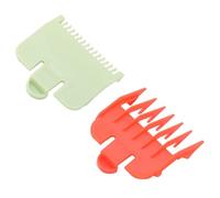 Lot de 2 Peignes Tondeuse Sabot de Guidage,Tondeuse à Cheveux Limite Peigne, Peignes pour Sabot Cheveux, pour Peigne de Tondeuse à Cheveux électrique (Couleurs rouges et vertes)