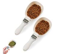 Lot de 2 pelles de mesure numériques - Design polygones, 800 g/1 g, haute précision avec écran LCD, cuillère amovible, 5 unités de mesure (g/ml/tasse/oz/fl:oz) pour la cuisine et la nourriture pour