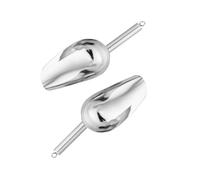 Lot de 2 pelles en acier inoxydable antirouille pour barbecue en plein air - Outil de cuisine multifonction avec poignée confortable - Pelle multifonction en acier inoxydable