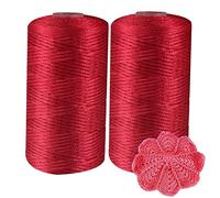 Lot de 2 pelotes de fil à crochet pour sac de plage, fil à tricoter léger en lin glacé et soie pour sac de plage, tricot à la main