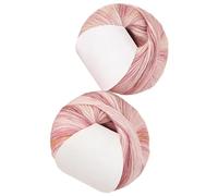 Lot de 2 pelotes de fil à tricoter en coton coloré pour pull, écharpe, sac, tricot, crochet, projet de crochet - 237 m