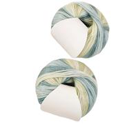 Lot de 2 pelotes de fil à tricoter en coton coloré pour pull, écharpe, sac, tricot, crochet, projet de crochet - 237 m