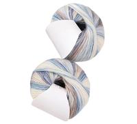 Lot de 2 pelotes de fil à tricoter en coton coloré pour pull, écharpe, sac, tricot, crochet, projet de crochet - 237 m