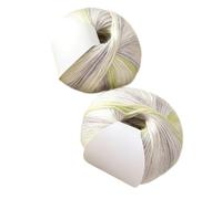 Lot de 2 pelotes de fil à tricoter en coton coloré pour pull, écharpe, sac, tricot, crochet, projet de crochet - 237 m