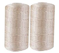 Lot de 2 pelotes de fil à tricoter pour chapeau de soleil d'été et sac de plage en rayonne et raphia - Fil à tricoter léger en soie et lin glacé