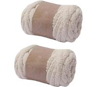 Lot de 2 pelotes de fil chenille super épais à tricoter pour couvertures, tapis, chapeaux, écharpes, 250 g - Violet
