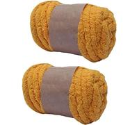 Lot de 2 pelotes de fil chenille super épais à tricoter pour couvertures, tapis, chapeaux, écharpes, 250 g - Violet