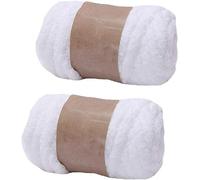 Lot de 2 pelotes de fil chenille super épais à tricoter pour couvertures, tapis, chapeaux, écharpes, 250 g - Violet