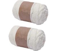 Lot de 2 pelotes de fil chenille super épais à tricoter pour couvertures, tapis, chapeaux, écharpes, 250 g - Violet