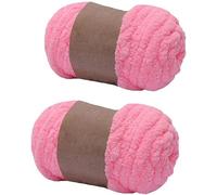 Lot de 2 pelotes de fil chenille super épais à tricoter pour couvertures, tapis, chapeaux, écharpes, 250 g - Violet