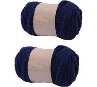 Lot de 2 pelotes de fil chenille super épais à tricoter pour couvertures, tapis, chapeaux, écharpes, 250 g - Violet