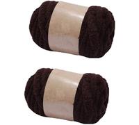 Lot de 2 pelotes de fil chenille super épais à tricoter pour couvertures, tapis, chapeaux, écharpes, 250 g - Violet
