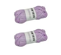 Lot de 2 pelotes de fil de polyester phosphorescent pour crochet, loisirs créatifs, 45 m, tricot épais, doux et épais