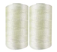 Lot de 2 pelotes de fil pour macramé de 100 g - En polypropylène - Plat - Pour crochet, tricot, décoration, bricolage