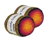 Lot de 2 pelotes de fil pour macramé - Fruit du dragon - 2 x 250 m - 250 g de fil dégradé de couleur - Fil recyclé