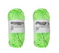 Lot de 2 pelotes de laine fluorescente phosphorescente dans le noir pour crochet, fil à tricoter lumineux à la main
