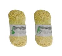 Lot de 2 pelotes de laine fluorescente phosphorescente dans le noir pour crochet, fil à tricoter lumineux à la main