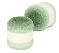 Lot de 2 Pelotes Laine Dégradé Multicolore pour Crochet et Tricot, 200g - Douce et Élégante, Idéale pour Chapeaux, Écharpes, Pulls, Chaussettes et Layette (Style 9)