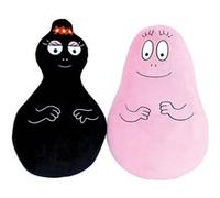 Jemini - Peluches coussins - Barbapapa et Barbamama - Lot de 2 - 40 cm