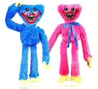 Lot de 2 Peluches Poppy Playtime Huggy Wuggy Poupée - Bleu et rose 40 cm