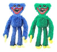 Lot De 2 Peluches Poppy Playtime Huggy Wuggy Poupée - Bleu Et Vert 40cm