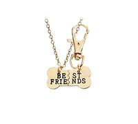Lot de 2 pendentifs assortis en forme d'os de chien - Cadeau d'amitié pour les amoureux des chiens - Cadeau de Noël ou d'anniversaire